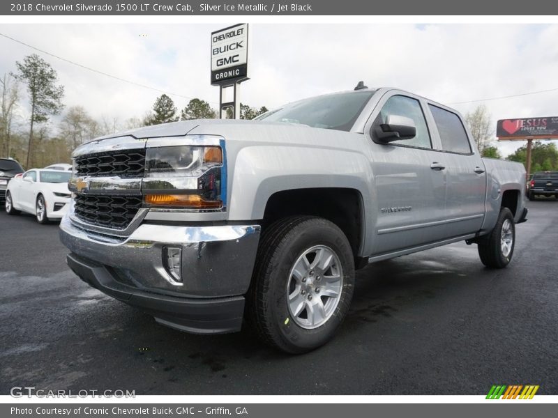 Silver Ice Metallic / Jet Black 2018 Chevrolet Silverado 1500 LT Crew Cab