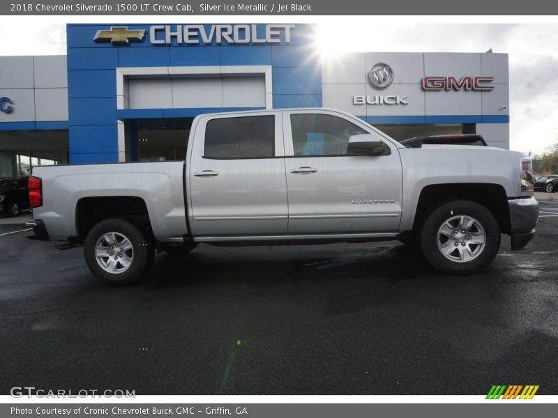 Silver Ice Metallic / Jet Black 2018 Chevrolet Silverado 1500 LT Crew Cab