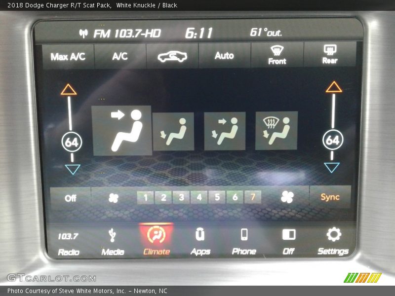 White Knuckle / Black 2018 Dodge Charger R/T Scat Pack