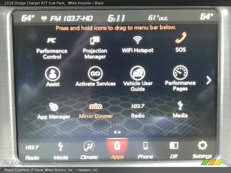 White Knuckle / Black 2018 Dodge Charger R/T Scat Pack