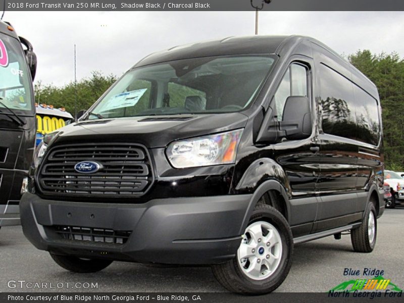 Shadow Black / Charcoal Black 2018 Ford Transit Van 250 MR Long