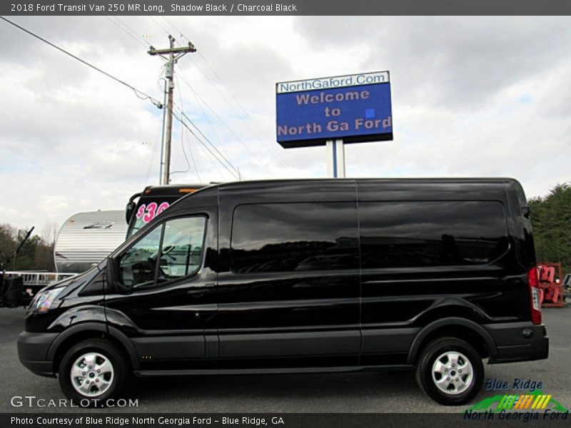 Shadow Black / Charcoal Black 2018 Ford Transit Van 250 MR Long