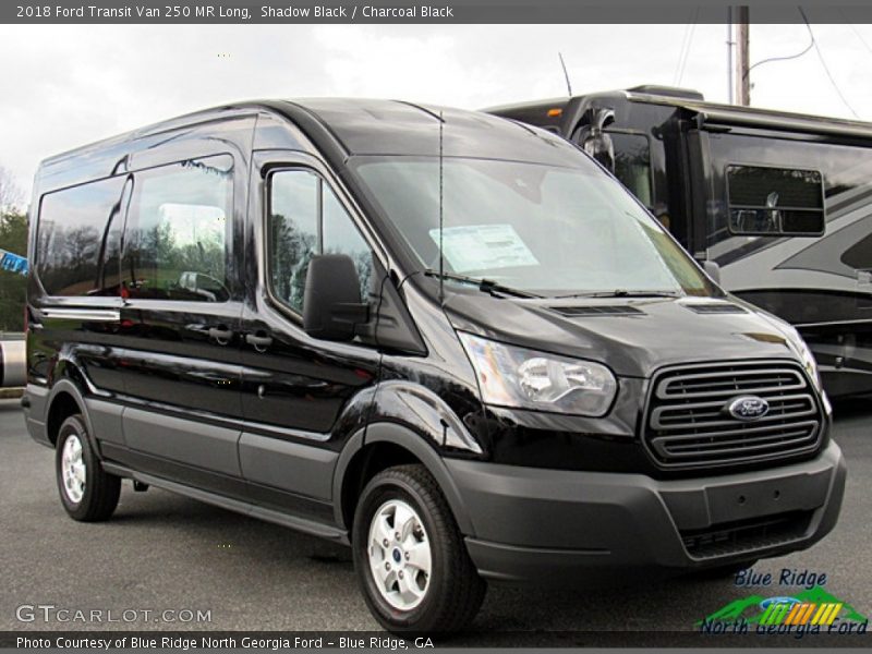 Shadow Black / Charcoal Black 2018 Ford Transit Van 250 MR Long