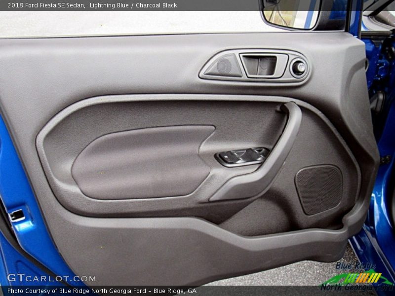 Lightning Blue / Charcoal Black 2018 Ford Fiesta SE Sedan