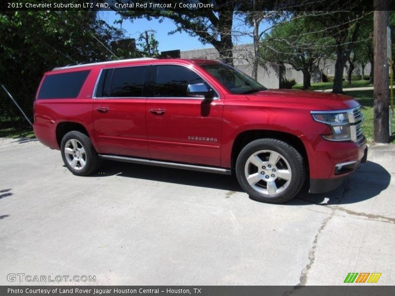 Crystal Red Tintcoat / Cocoa/Dune 2015 Chevrolet Suburban LTZ 4WD