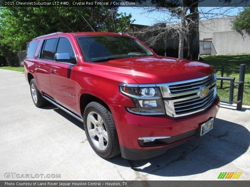 Crystal Red Tintcoat / Cocoa/Dune 2015 Chevrolet Suburban LTZ 4WD