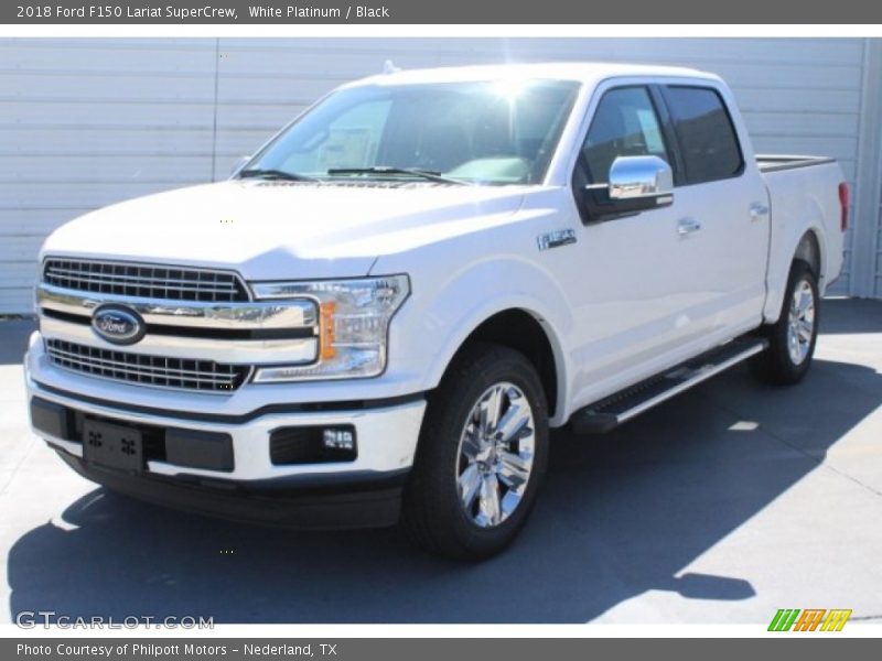 White Platinum / Black 2018 Ford F150 Lariat SuperCrew