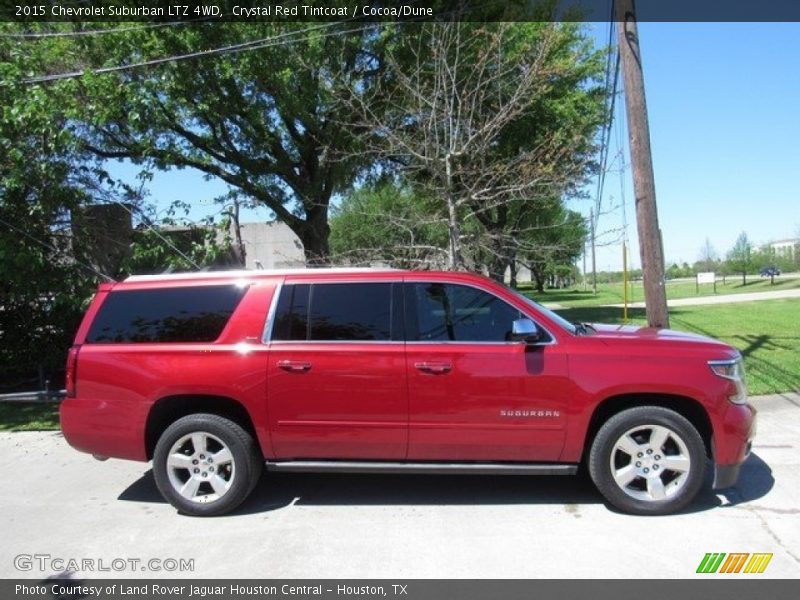 Crystal Red Tintcoat / Cocoa/Dune 2015 Chevrolet Suburban LTZ 4WD