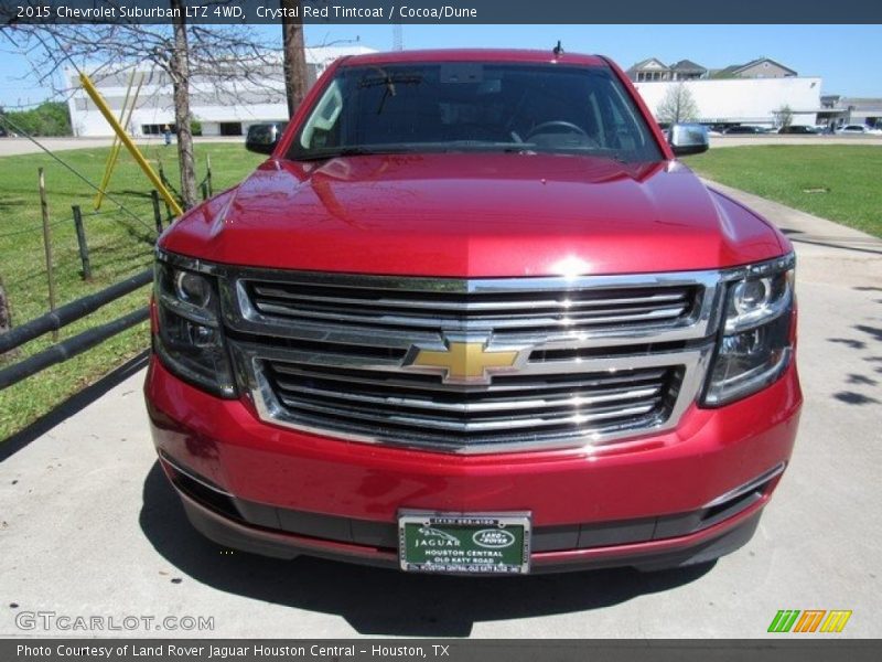 Crystal Red Tintcoat / Cocoa/Dune 2015 Chevrolet Suburban LTZ 4WD