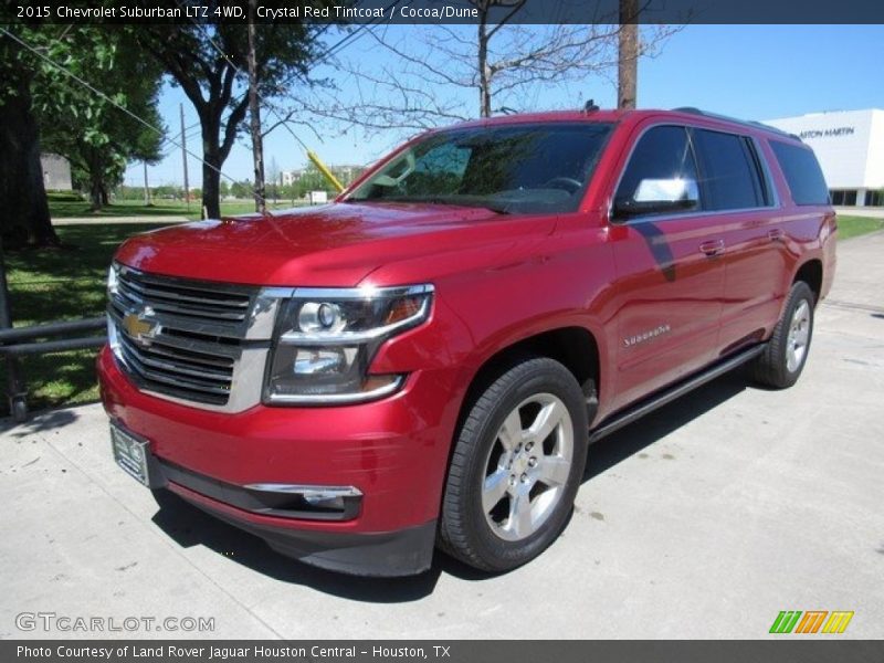 Crystal Red Tintcoat / Cocoa/Dune 2015 Chevrolet Suburban LTZ 4WD