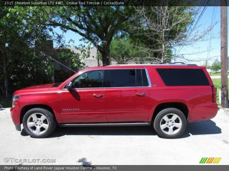 Crystal Red Tintcoat / Cocoa/Dune 2015 Chevrolet Suburban LTZ 4WD