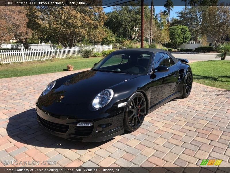 Black / Black 2008 Porsche 911 Turbo Cabriolet