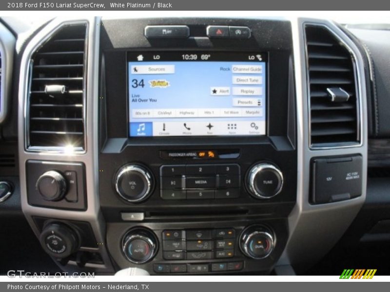 White Platinum / Black 2018 Ford F150 Lariat SuperCrew