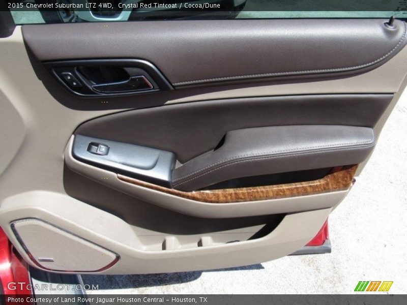 Crystal Red Tintcoat / Cocoa/Dune 2015 Chevrolet Suburban LTZ 4WD