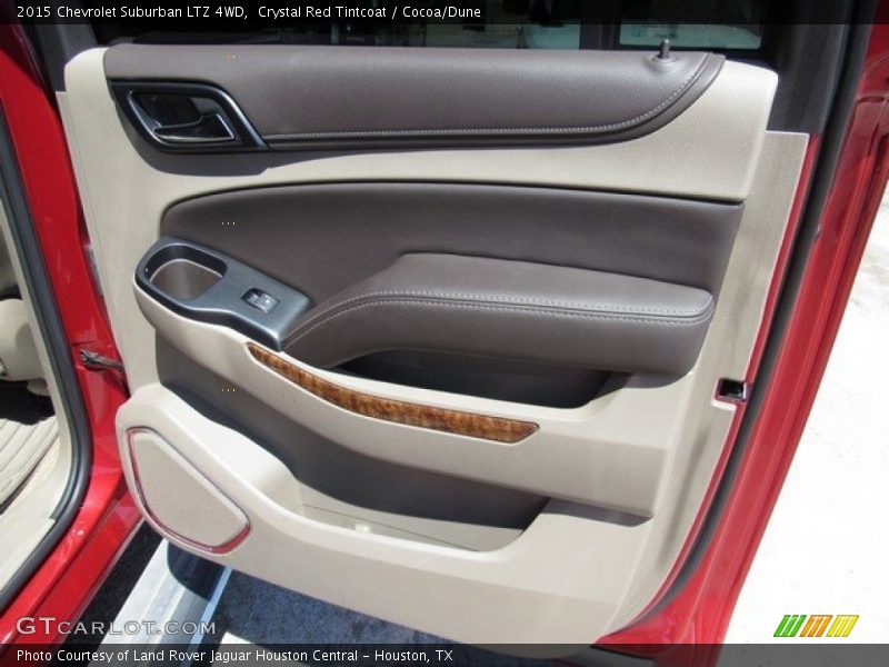 Crystal Red Tintcoat / Cocoa/Dune 2015 Chevrolet Suburban LTZ 4WD