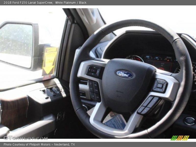 White Platinum / Black 2018 Ford F150 Lariat SuperCrew