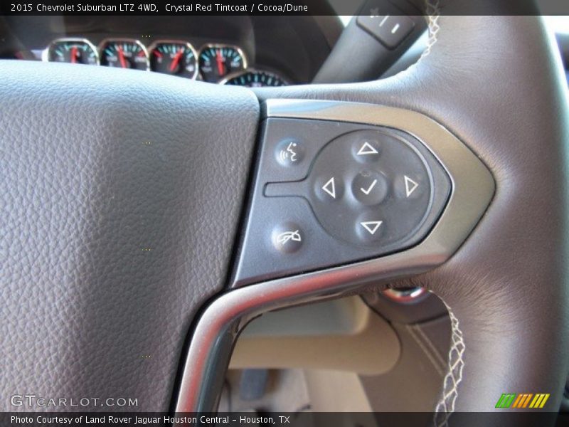 Crystal Red Tintcoat / Cocoa/Dune 2015 Chevrolet Suburban LTZ 4WD