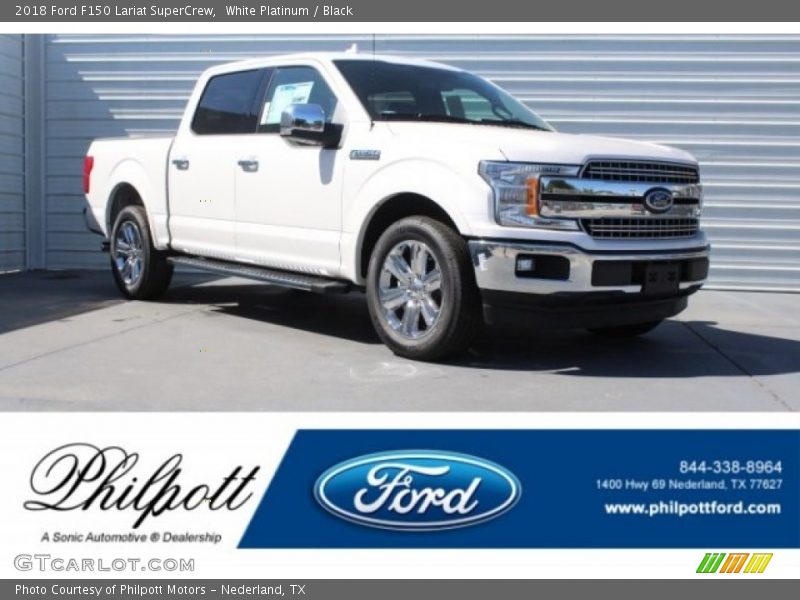 White Platinum / Black 2018 Ford F150 Lariat SuperCrew