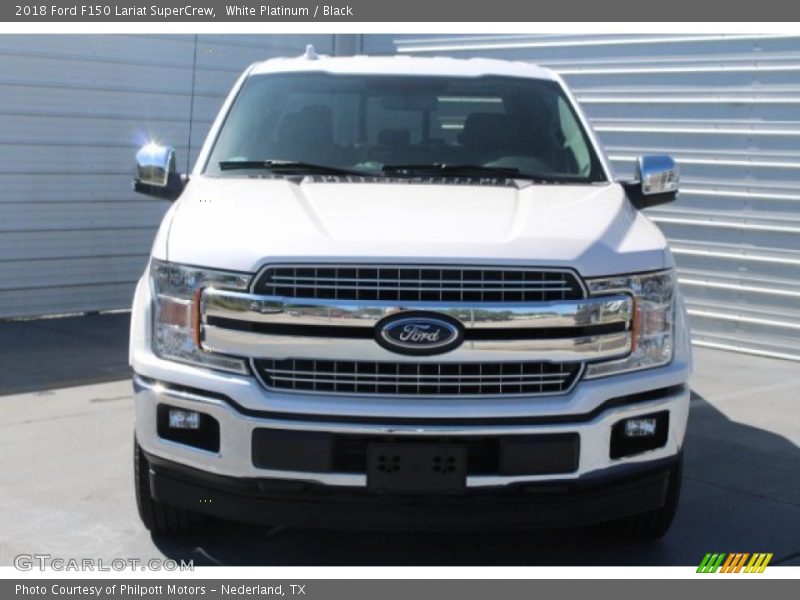 White Platinum / Black 2018 Ford F150 Lariat SuperCrew