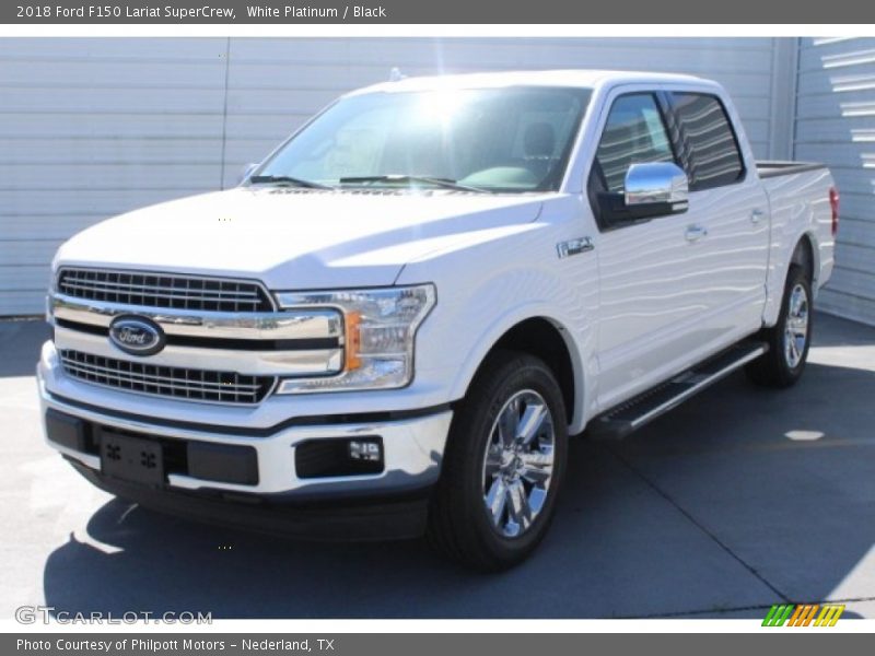 White Platinum / Black 2018 Ford F150 Lariat SuperCrew
