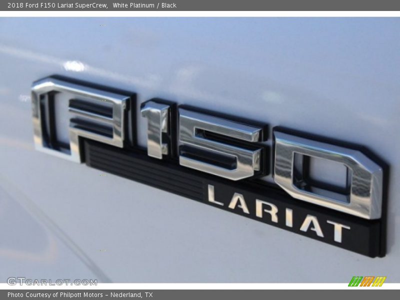 White Platinum / Black 2018 Ford F150 Lariat SuperCrew
