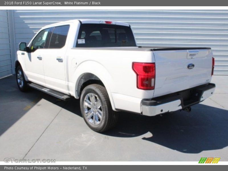 White Platinum / Black 2018 Ford F150 Lariat SuperCrew