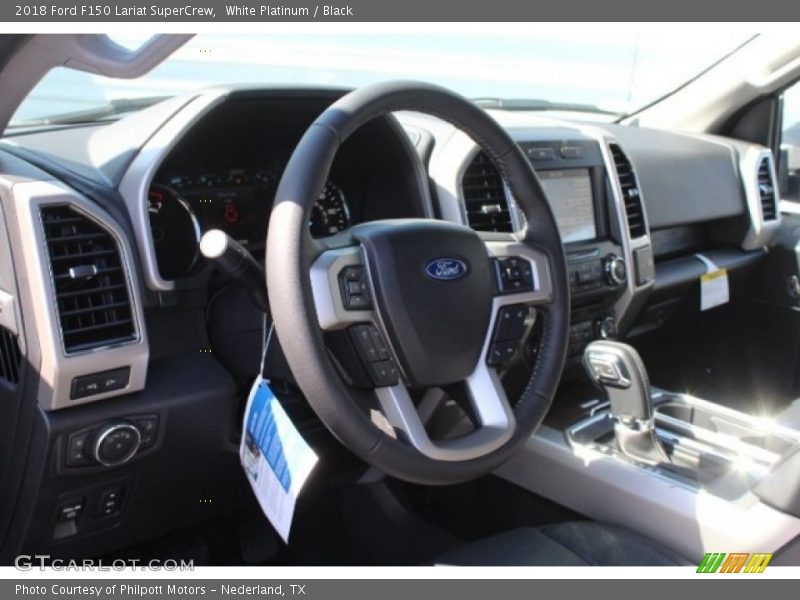 White Platinum / Black 2018 Ford F150 Lariat SuperCrew