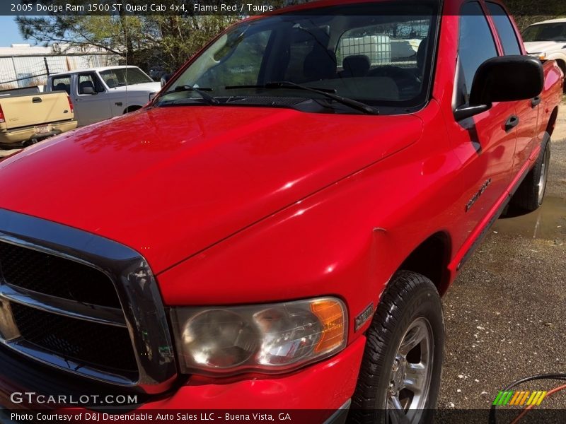 Flame Red / Taupe 2005 Dodge Ram 1500 ST Quad Cab 4x4
