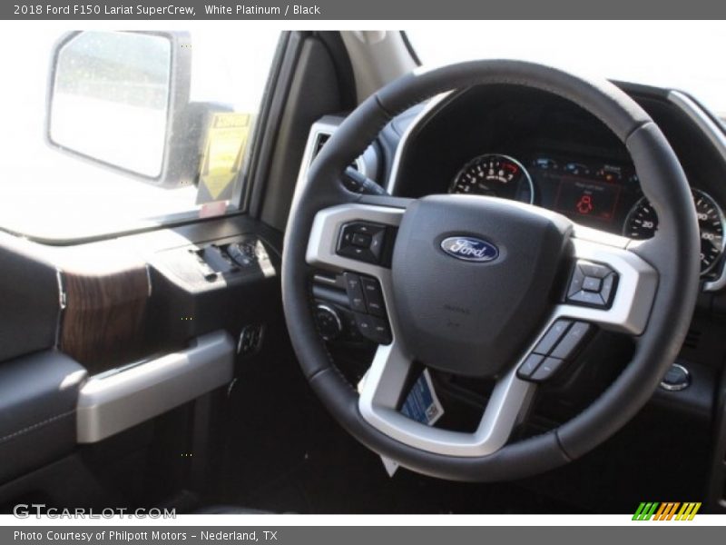 White Platinum / Black 2018 Ford F150 Lariat SuperCrew