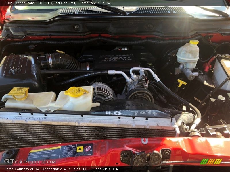 Flame Red / Taupe 2005 Dodge Ram 1500 ST Quad Cab 4x4