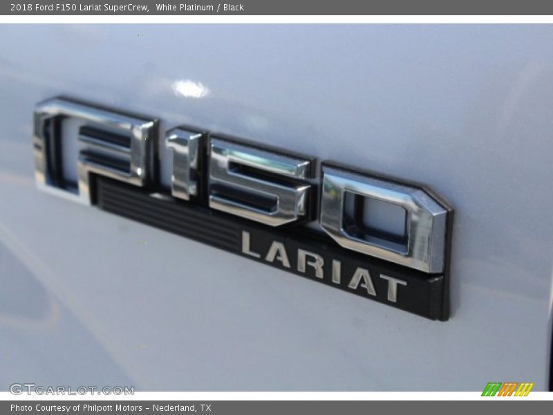 White Platinum / Black 2018 Ford F150 Lariat SuperCrew