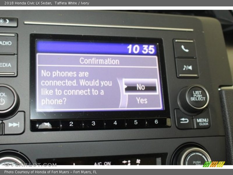 Taffeta White / Ivory 2018 Honda Civic LX Sedan