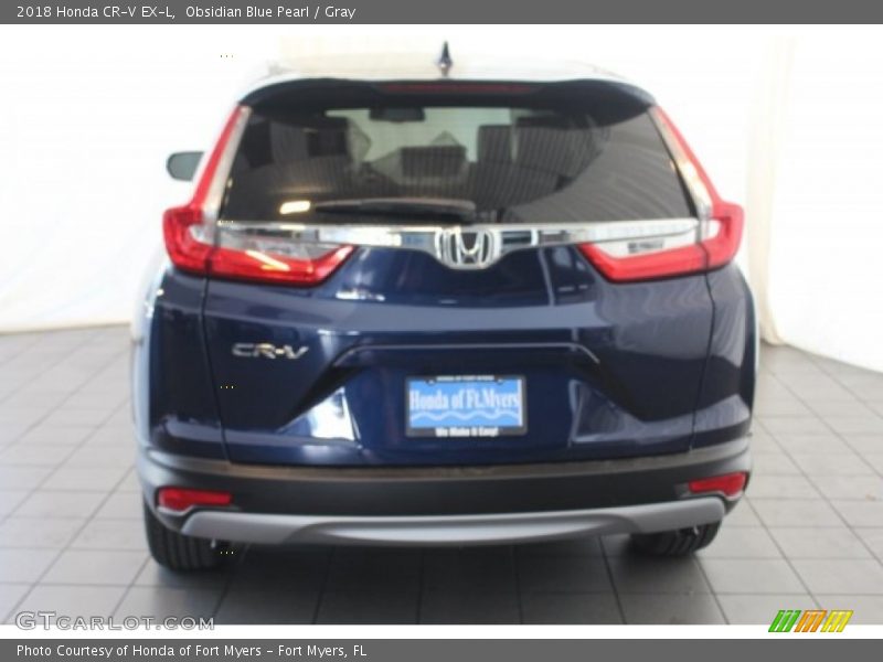 Obsidian Blue Pearl / Gray 2018 Honda CR-V EX-L