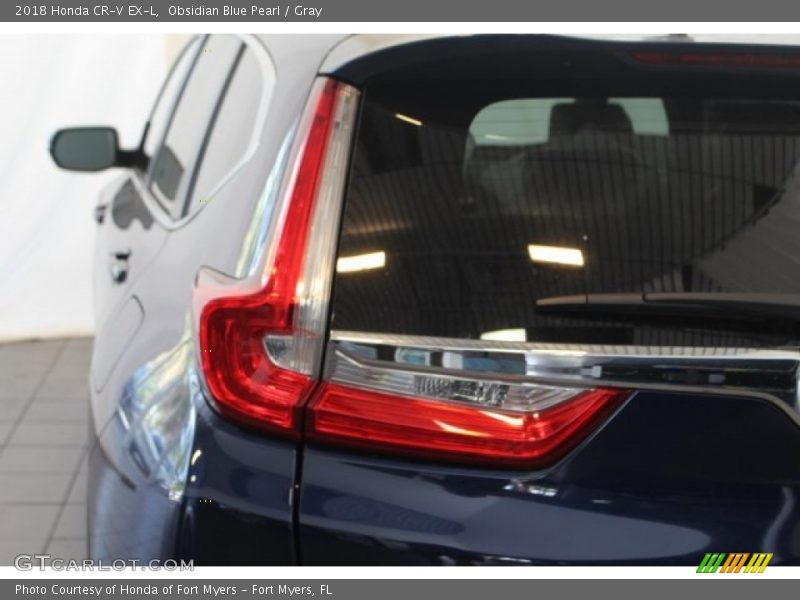 Obsidian Blue Pearl / Gray 2018 Honda CR-V EX-L