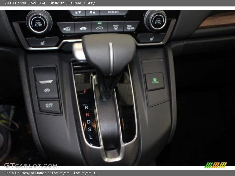 Obsidian Blue Pearl / Gray 2018 Honda CR-V EX-L