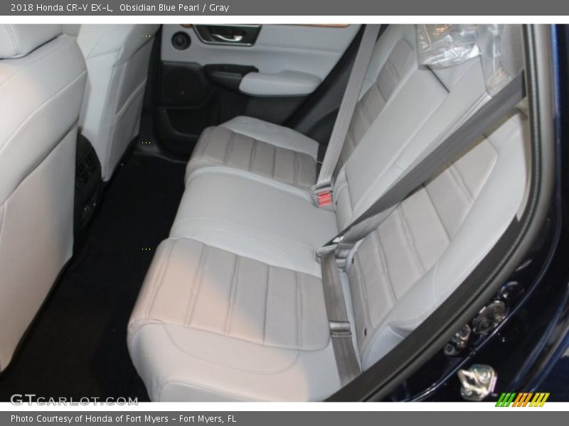 Obsidian Blue Pearl / Gray 2018 Honda CR-V EX-L