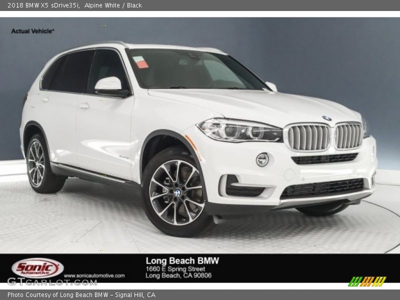 Alpine White / Black 2018 BMW X5 sDrive35i