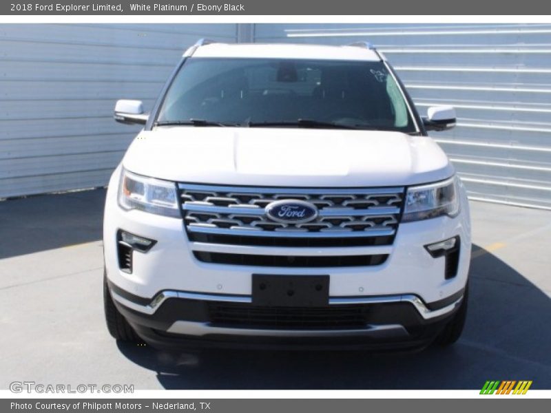 White Platinum / Ebony Black 2018 Ford Explorer Limited