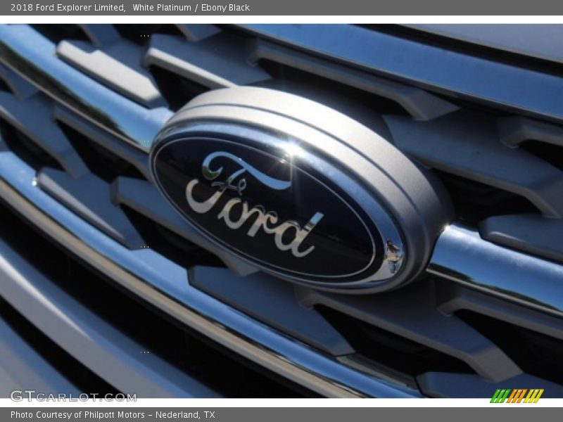White Platinum / Ebony Black 2018 Ford Explorer Limited