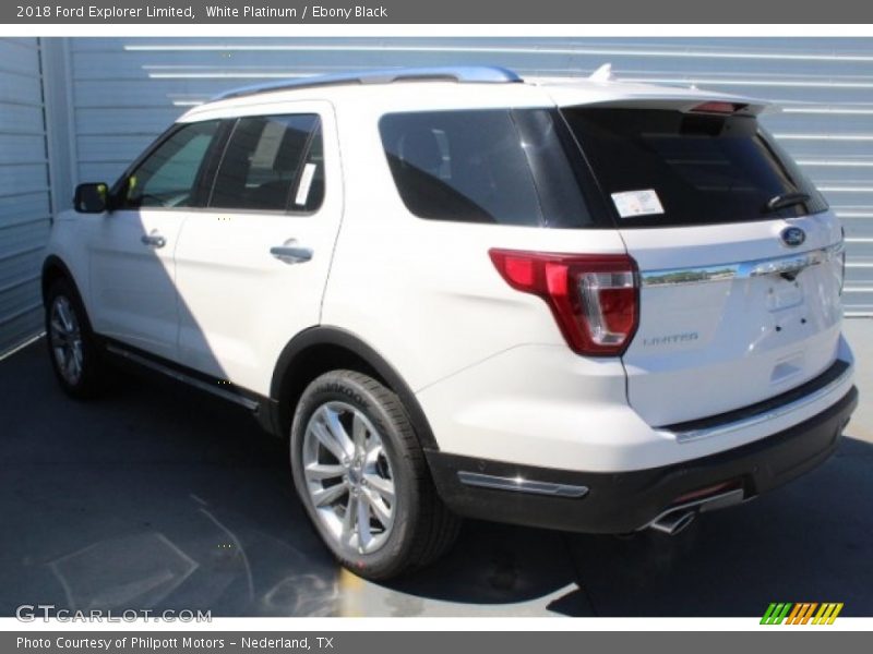White Platinum / Ebony Black 2018 Ford Explorer Limited
