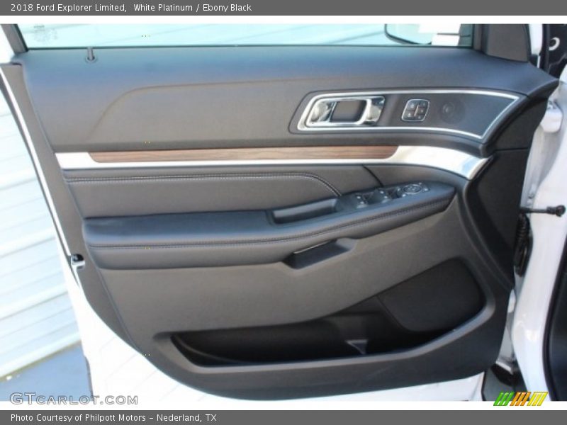 White Platinum / Ebony Black 2018 Ford Explorer Limited