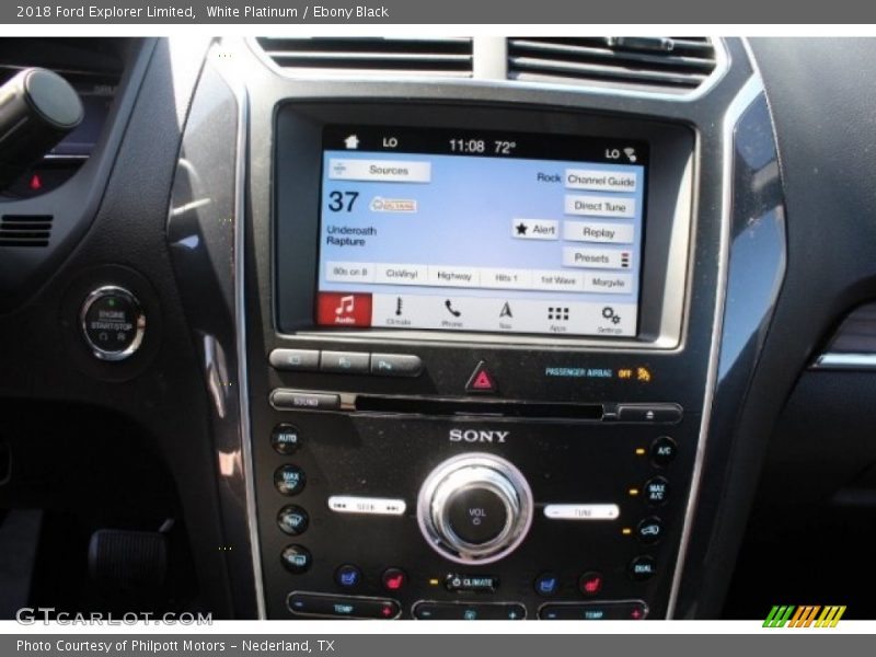 White Platinum / Ebony Black 2018 Ford Explorer Limited