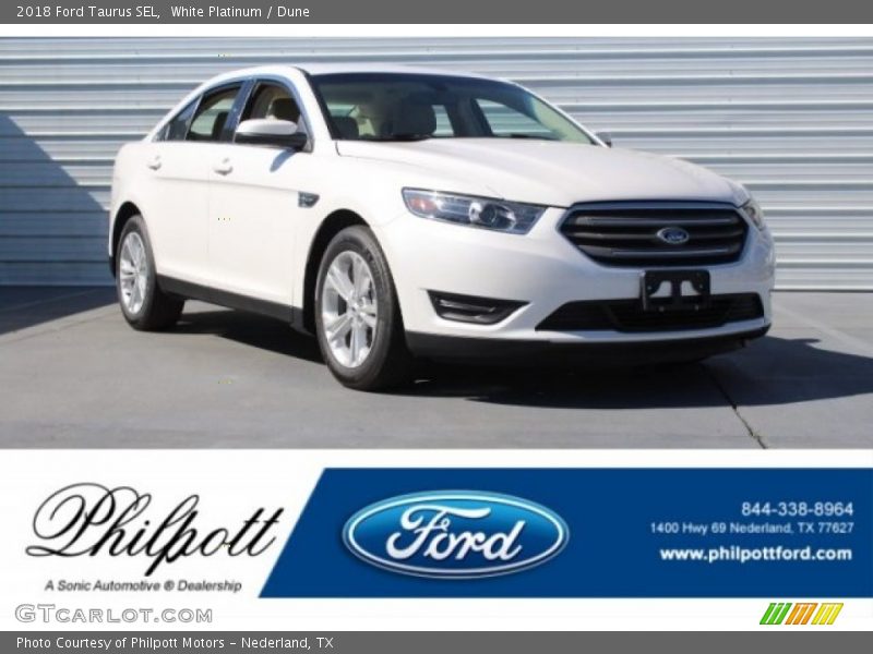 White Platinum / Dune 2018 Ford Taurus SEL
