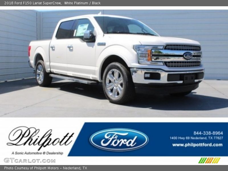 White Platinum / Black 2018 Ford F150 Lariat SuperCrew