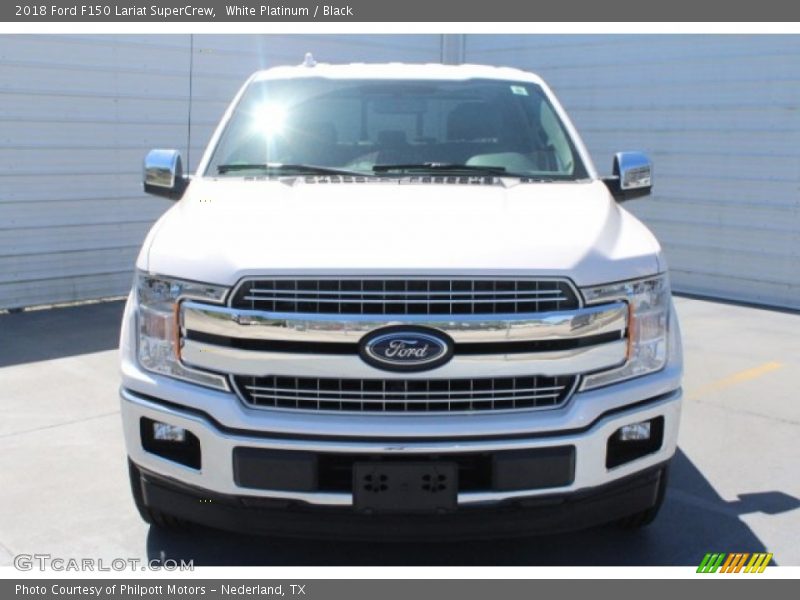 White Platinum / Black 2018 Ford F150 Lariat SuperCrew