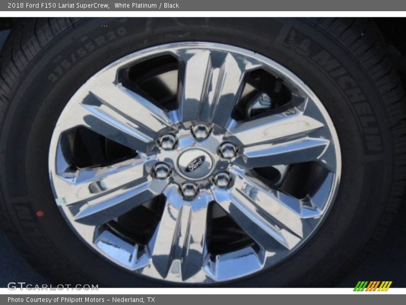 White Platinum / Black 2018 Ford F150 Lariat SuperCrew