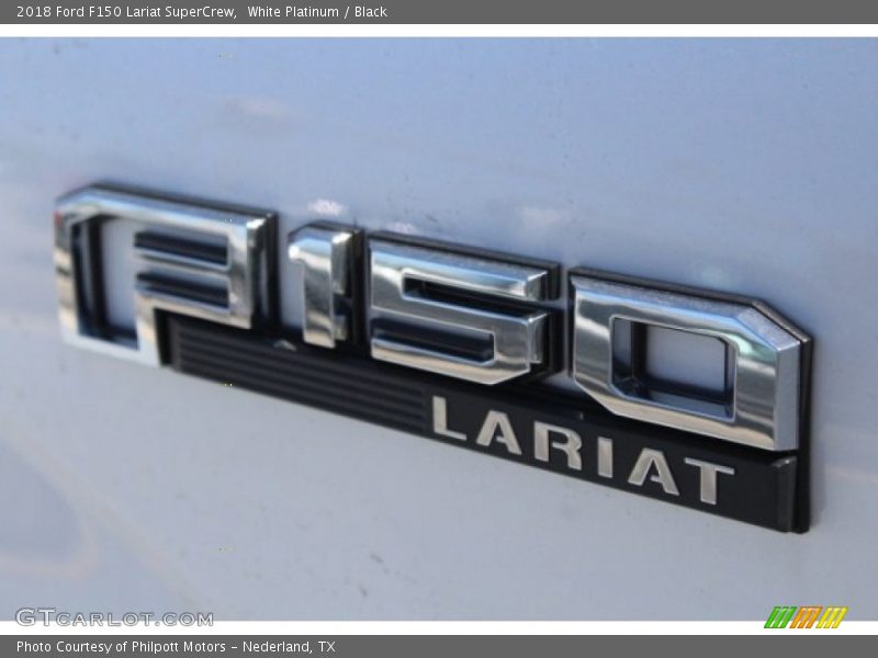 White Platinum / Black 2018 Ford F150 Lariat SuperCrew