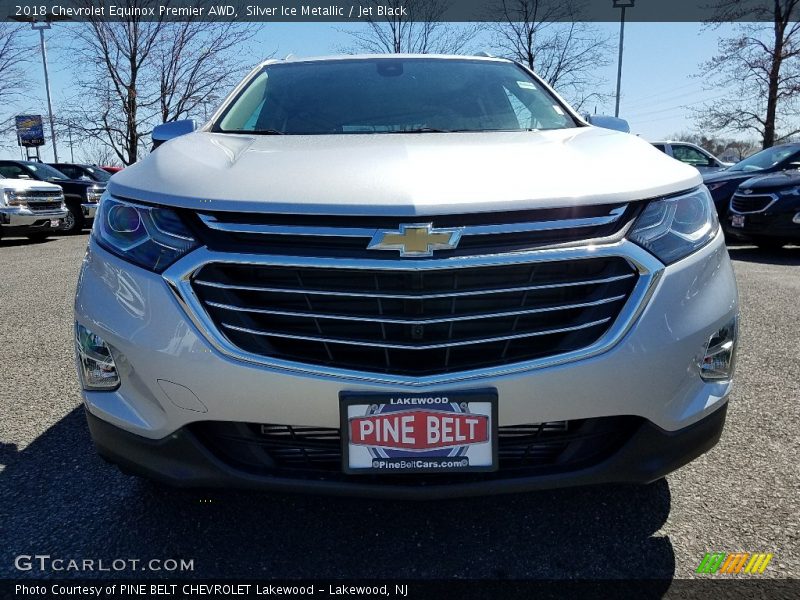 Silver Ice Metallic / Jet Black 2018 Chevrolet Equinox Premier AWD