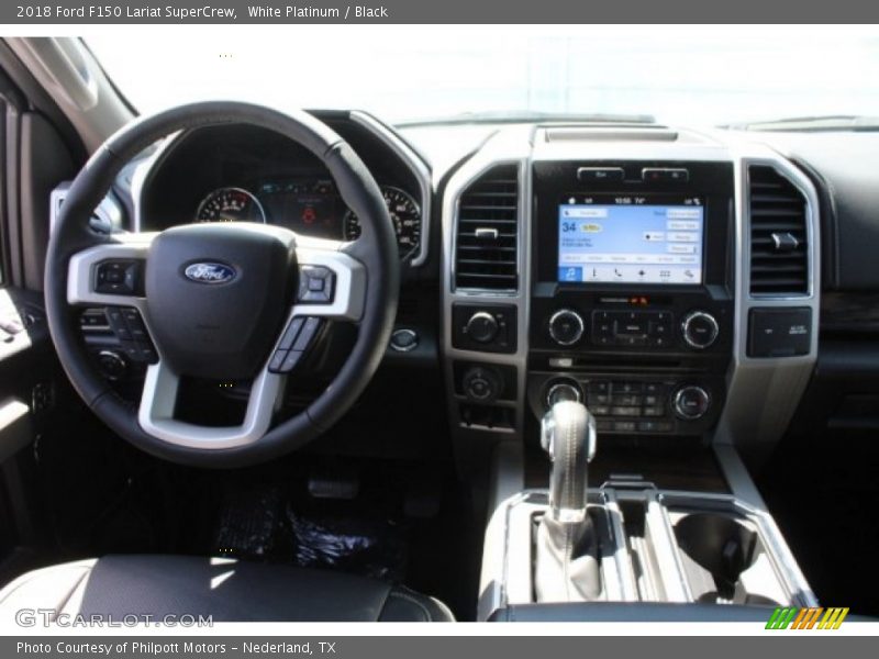 White Platinum / Black 2018 Ford F150 Lariat SuperCrew