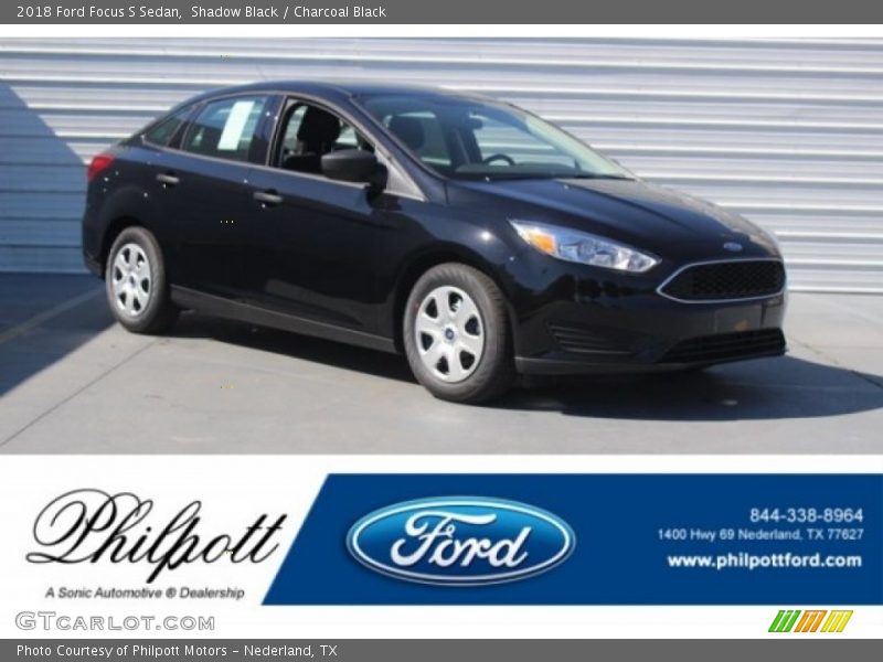 Shadow Black / Charcoal Black 2018 Ford Focus S Sedan